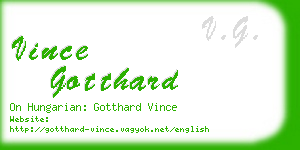 vince gotthard business card